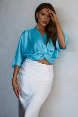 Casablanca Twist Top Neon Blue