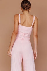 Play It Cool Button Up Top Pink