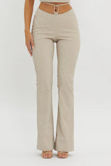 She's A Gemini Faux Leather Pants Dove