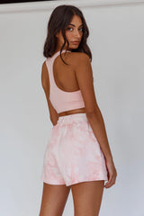 Serene Racerback Crop Top Pink
