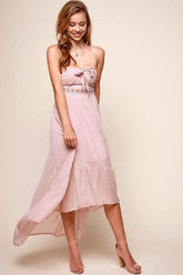 Riviera High-Low Hem Dress Blush