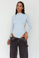 Remy Open Back Bodysuit Light Blue