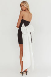 Diamond Sky Bow Back Mini Dress Black