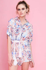 Cassidy Casual Romper Floral Red