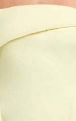 Cecilia Mini Dress Off Shoulder Tie Detail Dress in Lemon