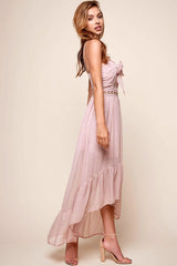 Riviera High-Low Hem Dress Blush