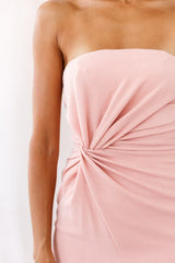 Prom Queen Bandeau Midi Dress Blush