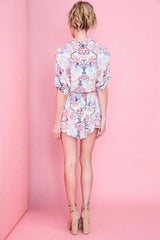 Cassidy Casual Romper Floral Red