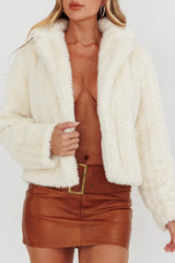 Smoky Mountains Faux Fur Jacket Beige