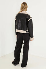 SNDYS Billie Aviator Jacket Black