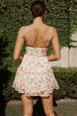 Eternal Sunshine Gathered Bust Babydoll Dress Vintage Orange
