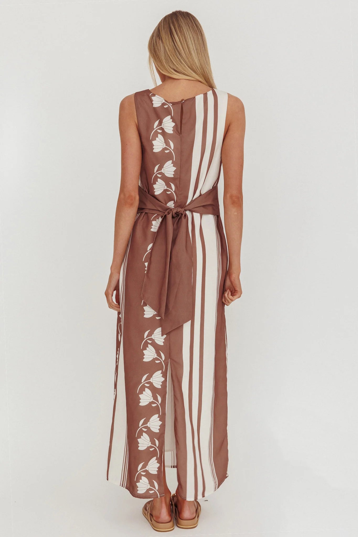 Dayla Sleeveless Waist Tie Maxi Dress Palma
