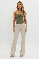 Solitude Twist Bust Knit Top Sage