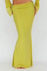 Rana String Tie Side Midi Skirt Apple