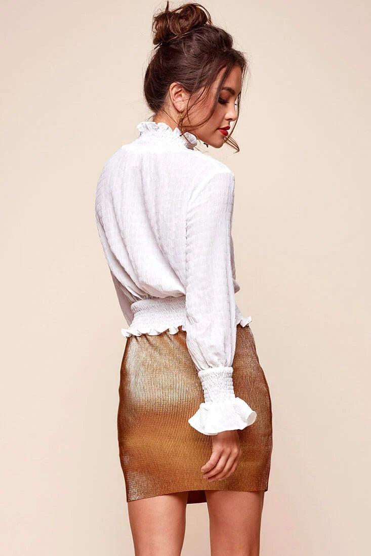 Beza Bow Tie Skirt Rose Gold