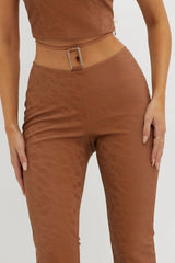 She's A Gemini Faux Leather Pants Mud