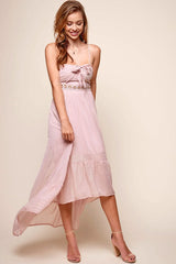 Riviera High-Low Hem Dress Blush