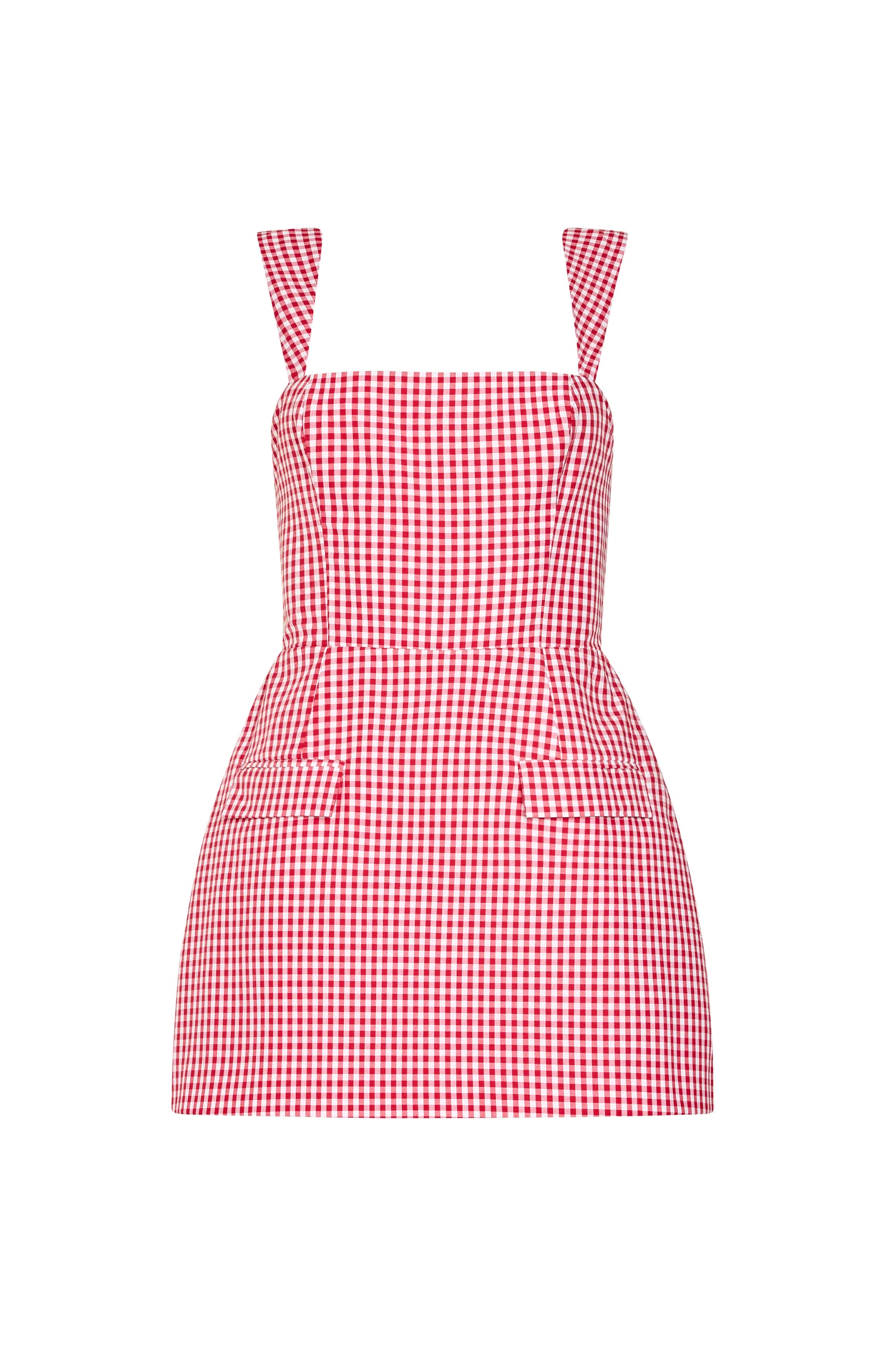Bethany Skort Romper in Gingham