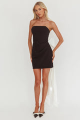 Diamond Sky Bow Back Mini Dress Black