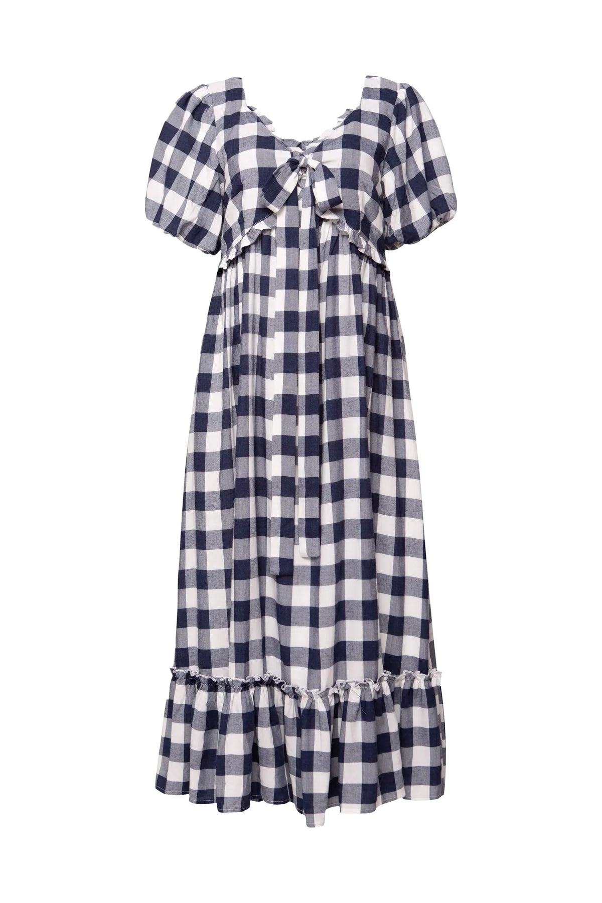 Picnic Dress in Navy Gingham