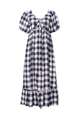 Picnic Dress in Navy Gingham