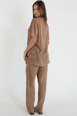SNDYS Hyams Buttoned Knit Top Mocha
