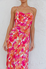 Golden Sands Cami Strap Maxi Dress Floral Red