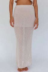 Bayside Crochet Maxi Skirt Oat