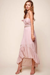 Riviera High-Low Hem Dress Blush