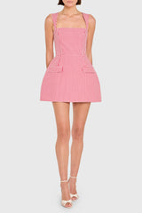 Bethany Skort Romper in Gingham