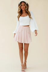 Wildflower Tassel Trim A-line Skirt Pink