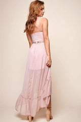 Riviera High-Low Hem Dress Blush