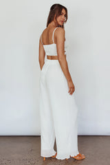 Cove Shirred Back Crop Top Ivory