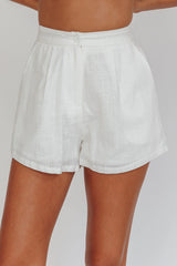 Phoebe Elastic Shorts White