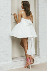 Zhen Bow Tie Back Mini Dress White