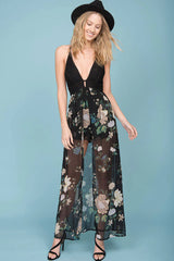 Savanah Maxi Romper Black