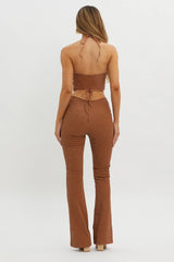 She's A Gemini Faux Leather Pants Mud