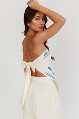 Sought After Tied Back Strapless Top Oat