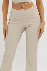 She's A Gemini Faux Leather Pants Dove