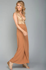Ayelle Wide Leg Dress Pant Camel
