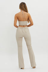 She's A Gemini Faux Leather Pants Dove